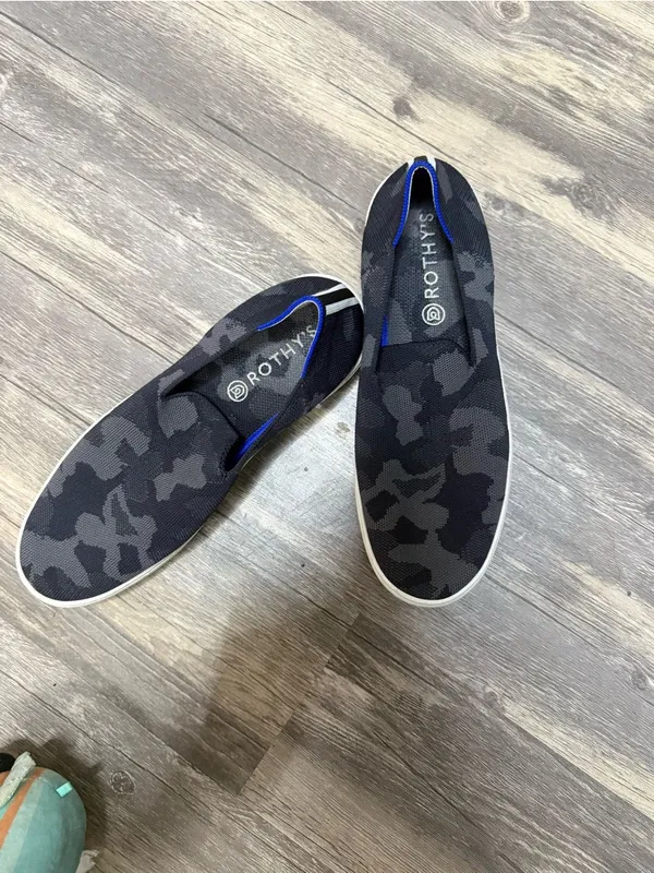 Rothy's Women's Slip-On Flats in Gray Camo - Image 5