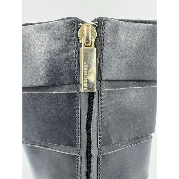Herve Leger Runway High Heel Boots Suede/Leather Black 35.5 EU 5 US - Image 9