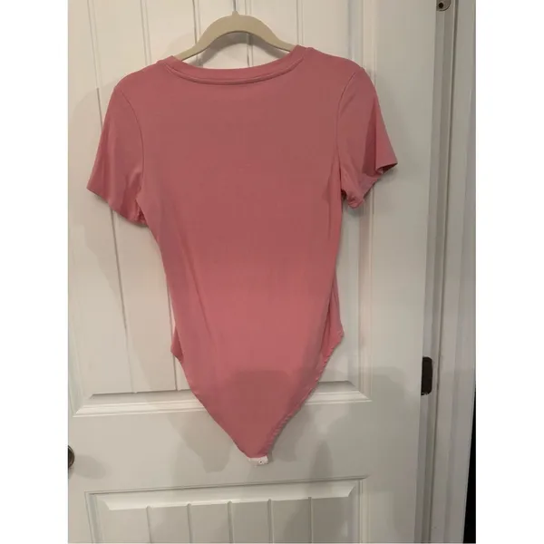 Women's Pink Short-Sleeve Bodysuit - Image 2