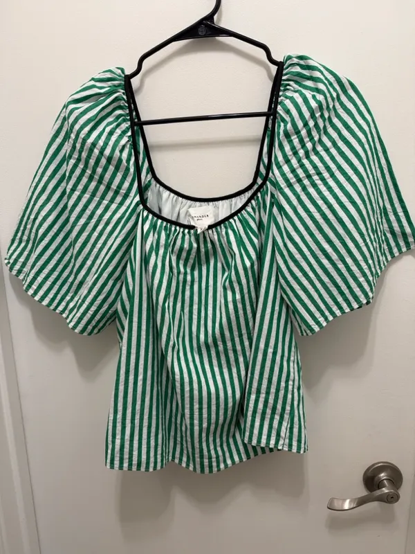 Tuckernuck Pomander Place Green Celia Top Size XS - Image 2