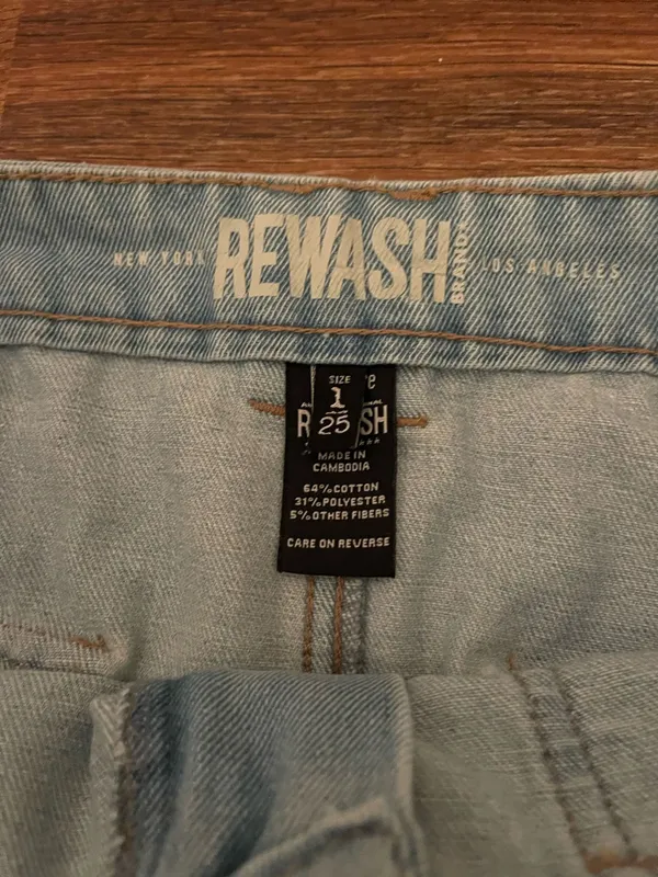 Rewash Light Blue Mini Skirt with Utility Pockets  - Image 11