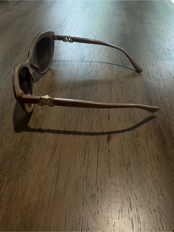 Bvlgari Diamanté Swarovski Gems Nude Coral Cats Eye Gradient Acetate Sunglasses - Image 5