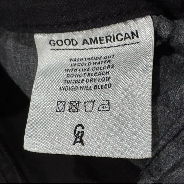 Good American Good Legs High Rise Distressed Black Skinny Jeans Women’s 14/32 - Image 3