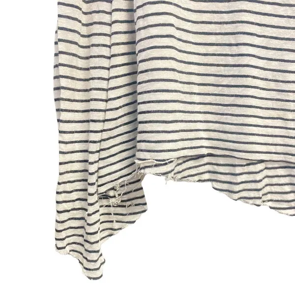 Urban Outfitters Pins and Needles Stripe XS Women's Raw Hem Swing Top Blouse‎ Oversized - Image 3