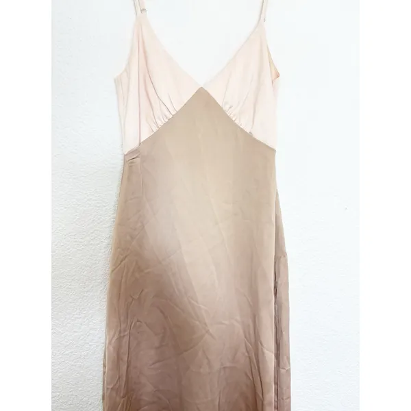 Peppermayo Kamala Contrast Maxi Dress Size 2 Satin Champagne And Ivory Wedding - Image 10