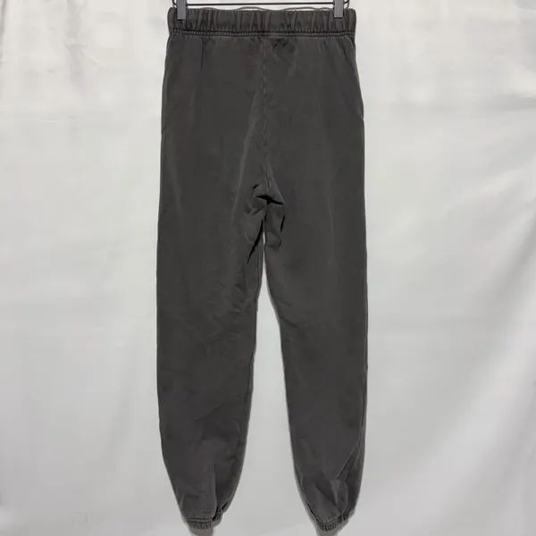 Les Tien Drawstring Waist Classic Heavy Sweatpants Vintage Black Gray Size Small - Image 11