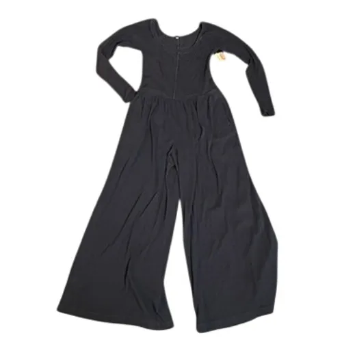 Free People FP Movement Hot Shot Long Sleeve Wide Leg Jumpsuit Midnight Navy M - Image 2
