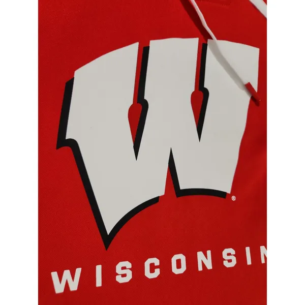 Fanatics Wisconsin Badgers University Red Team‎ Pullover Hoodie Football Sz XL - Image 7