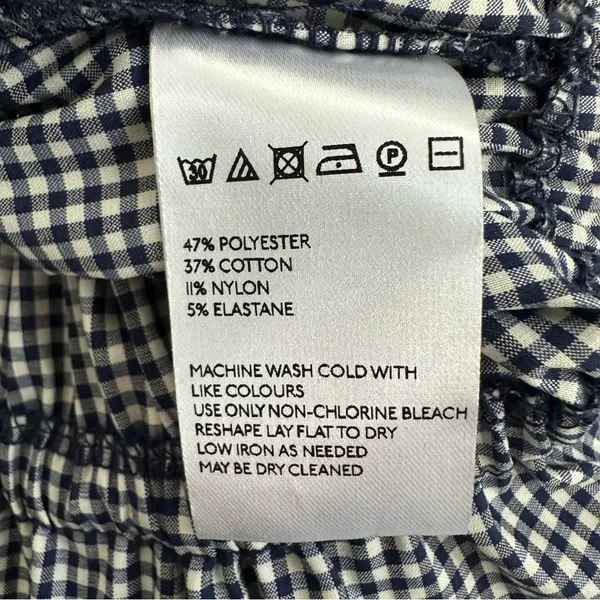 Kimchi Black Navy & white gingham crop top - Image 7