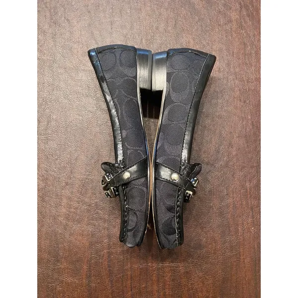 Coach Ella Loafers 5B Black Signature C Patent Horse Bit Y2K Quiet Luxury Staple - Image 4