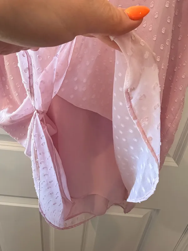 Ann Taylor LOFT Pink Ruffled Blouse Size Medium - Image 3