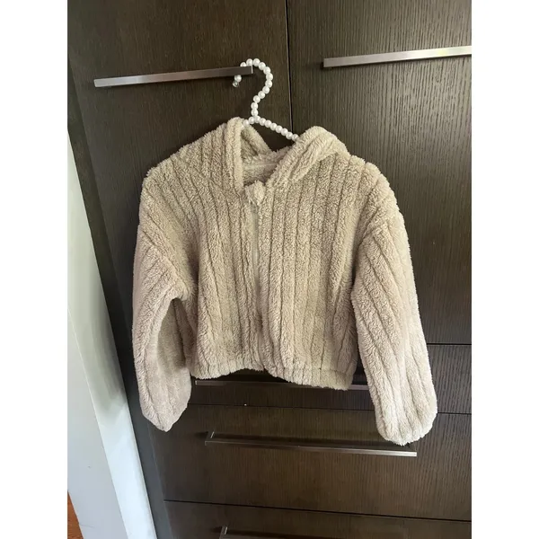 SHEIN‎ EZwear Women Simple Plain Hooded Long Sleeve Cropped Jacket small - Image 2