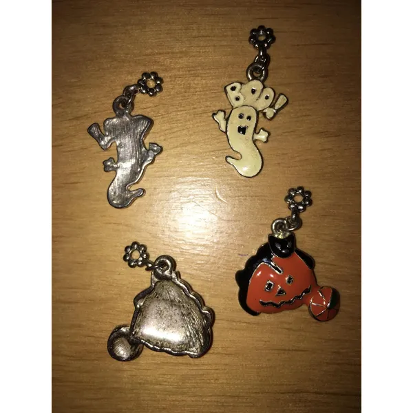 Bundle 2 Vintage Halloween Earrings Ghosts & Pumpkins Craft Project No Backings - Image 4
