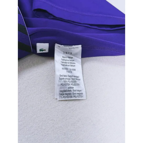 Lacoste Womens Sport Shorts Built In Liner Size Small Blue Purple Run Gym Active - Image 11