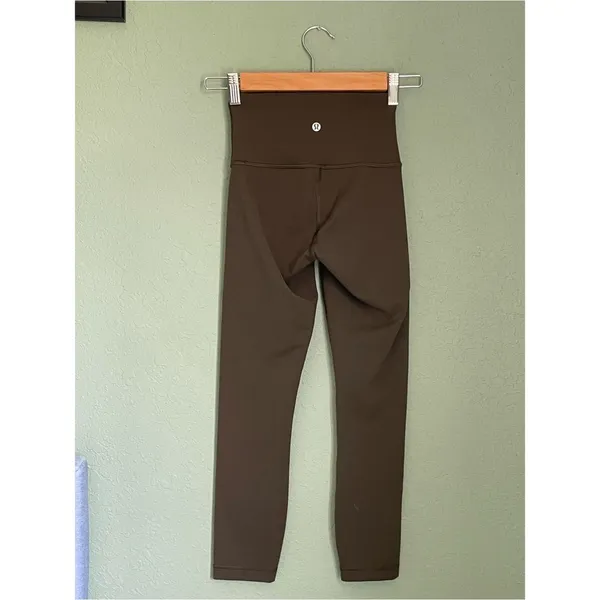 Lululemon Wunder Train Cropped Legging Size 2 Olive Green - Image 2
