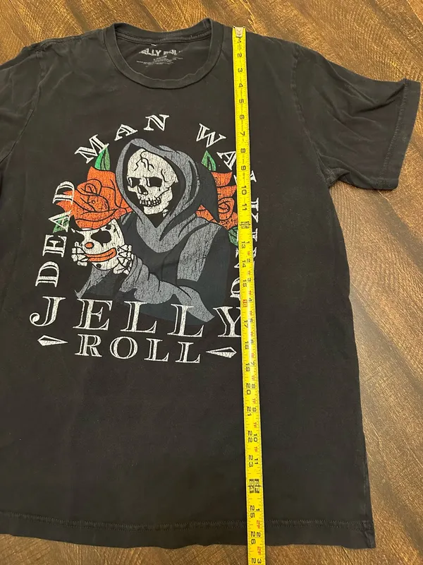 Jelly Roll Shirt Men's Black Dead Man Walking Concert Tour Size Large - Image 5