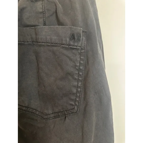 American Eagle Next Level Stretch Black Jogger Pants Ankle Zip Utility Women 8‎ - Image 5