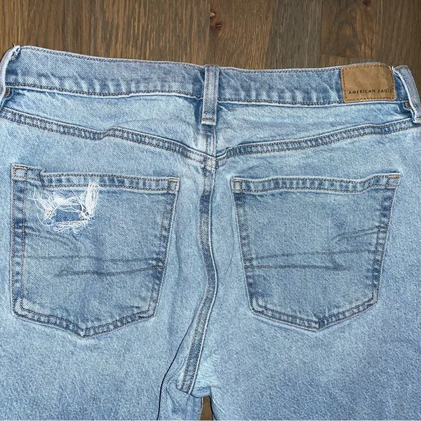 American Eagle Outfitters Light Blue Distressed Boyfriend Jeans - Image 6