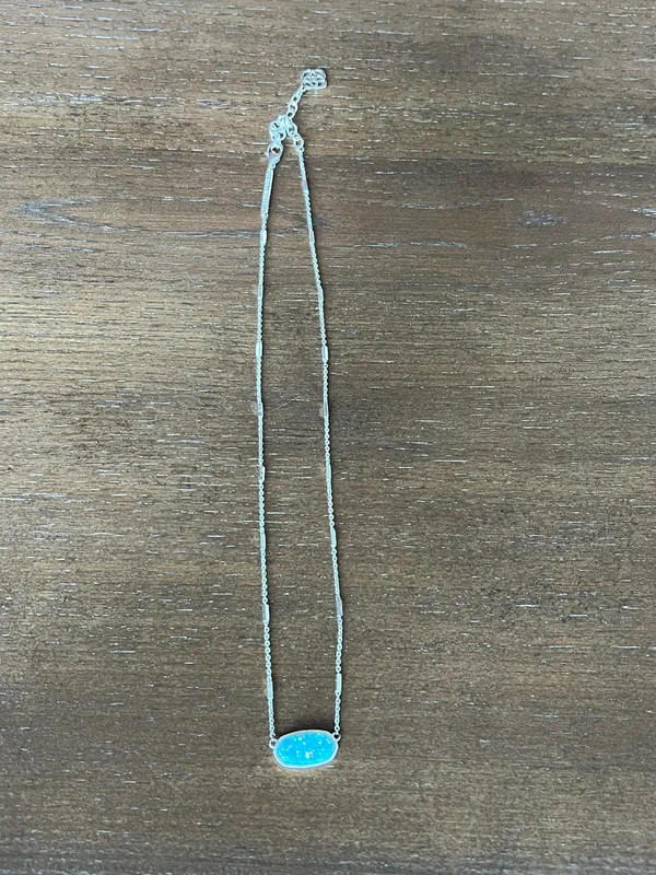 Kendra Scott Elisa Necklace Turquoise with custom chain - Image 3