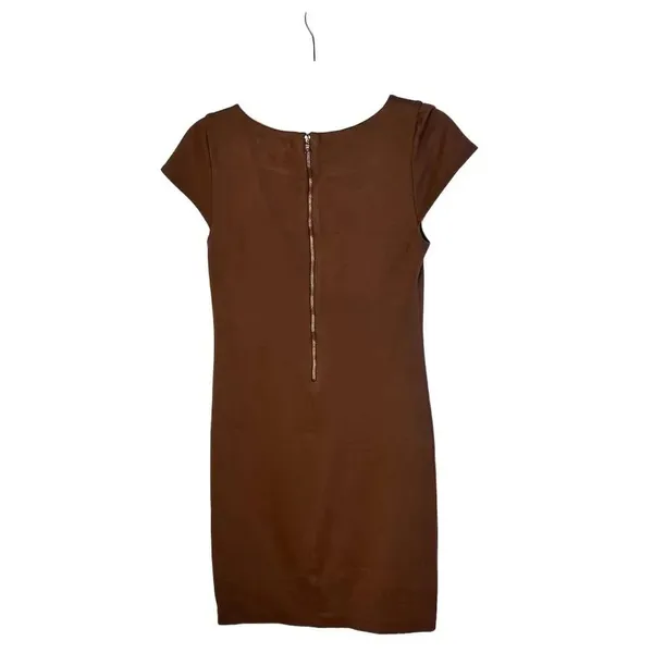 Alice + Olivia Employed‎ Women's Brown Cap Sleeve Mini Dress Size 8 - Image 2