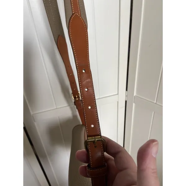 Dooney & Bourke Taupe Brown Purse Handbag Tote All Weather Leather USA‎ Vintage - Image 8