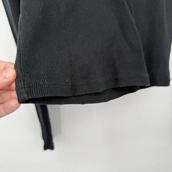 Abercrombie & Fitch Black Long Sleeve Mock Neck Tee - Image 5