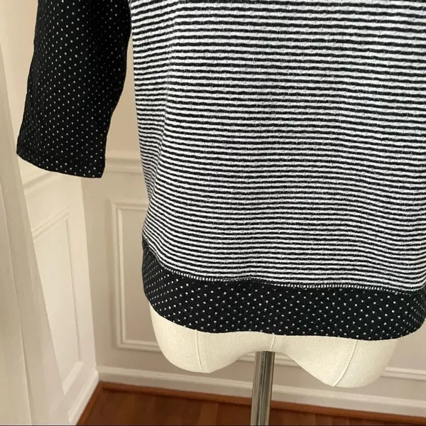 Betsey Johnson Cropped Stripe Polka Dot Top S - Image 5
