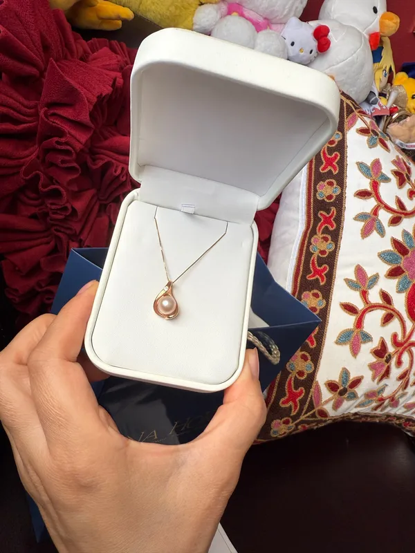 Na Hoku Rose Gold Pearl Pendant Necklace pre used - Image 5