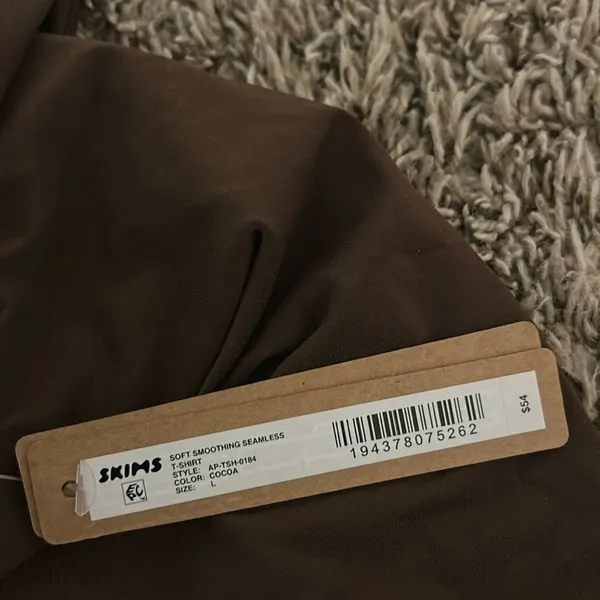 Nwt Skims Soft Smoothing T-Shirt In Cocoa L - Image 5