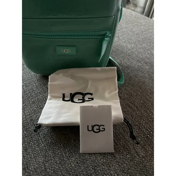 UGG Danni Clear Mini Backpack Sage Green Faux Shearling TPU 1113835 NWOT - Image 4