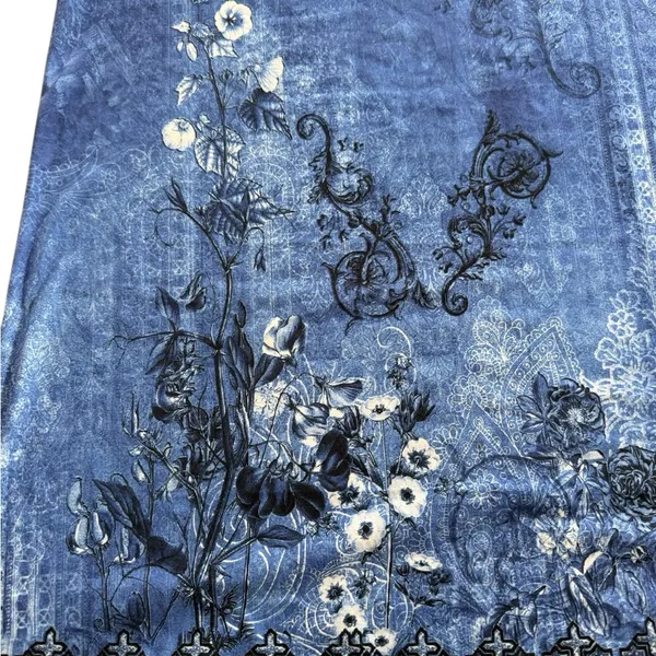 Blue Floral Midi Dress - Image 6