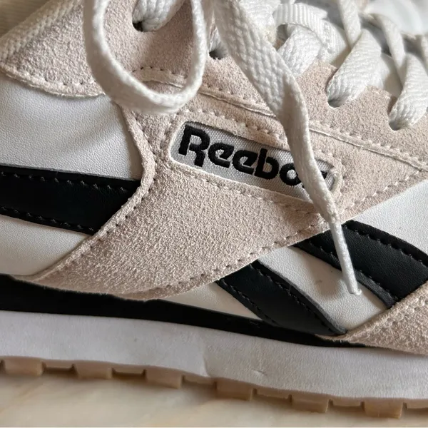 REEBOK Suede & Leather Classic Harman Double Sneakers Cream/Grey/Black‎ Size 8.5 - Image 4