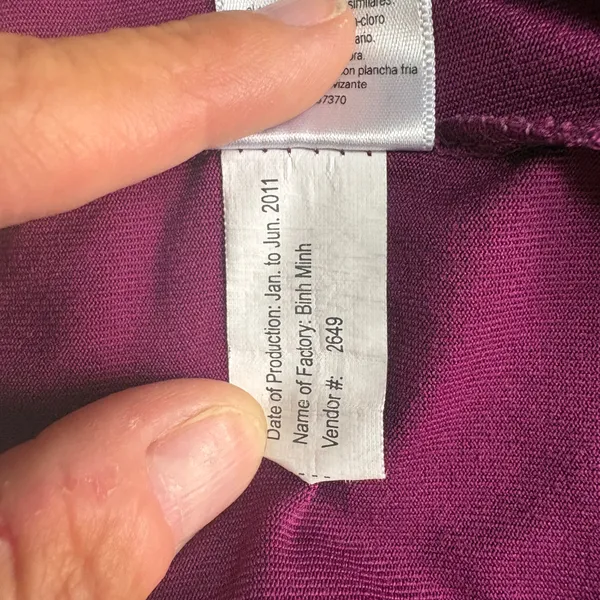 Alo Yoga Dark Plum Mesh Back Racerback Tank Top Medium - Image 5