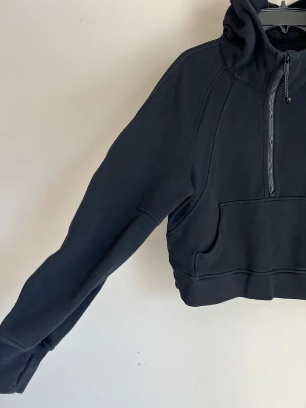 Lululemon Cropped Scuba Hoodie Black‎ Womens XS/S - Image 2
