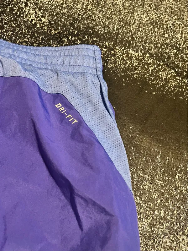 Womens M Nike Dri Fit Athletic Running Shorts w/Biker Shorts- Purple - Image 7
