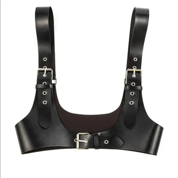 Black Harness Suspender Buckle Bondage New - Image 6
