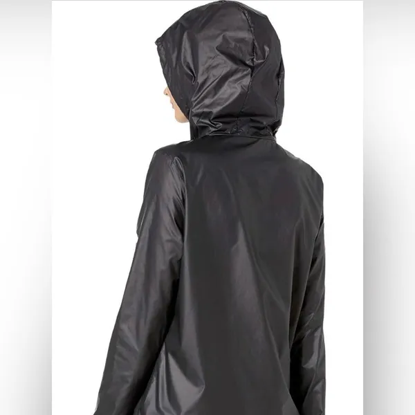 Adidas Women's Linear Windbreaker W/Hoodie, Rain Jacket, Full Zip, Black Size XS - Image 3
