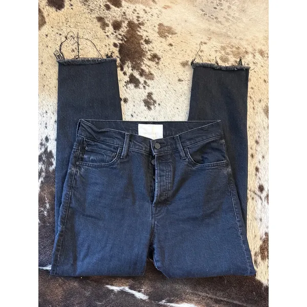 MOTHER The Scrapper Cuff Ankle Fray Jeans In Who's Sorry Now Size‎ 28 - Image 3