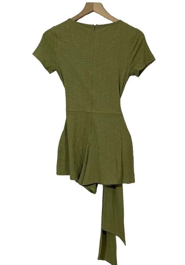 Privacy Please Madison Romper - Olive Green - XS - Image 3