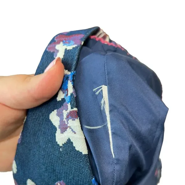 Anthropologie‎ Maeve Cardana Mini Skirt Floral Brocade Blue Purple Size US 4 - Image 9
