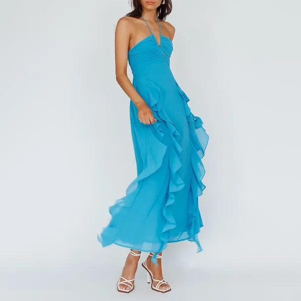 Selfie Leslie blue maxi dress - Image 2
