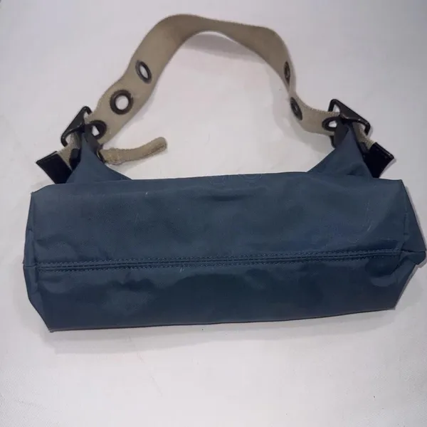 VTG Y2K Gap Baguette Small Nylon Handbag Shoulder Bag Purse Zip Blue 2004‎ READ - Image 4