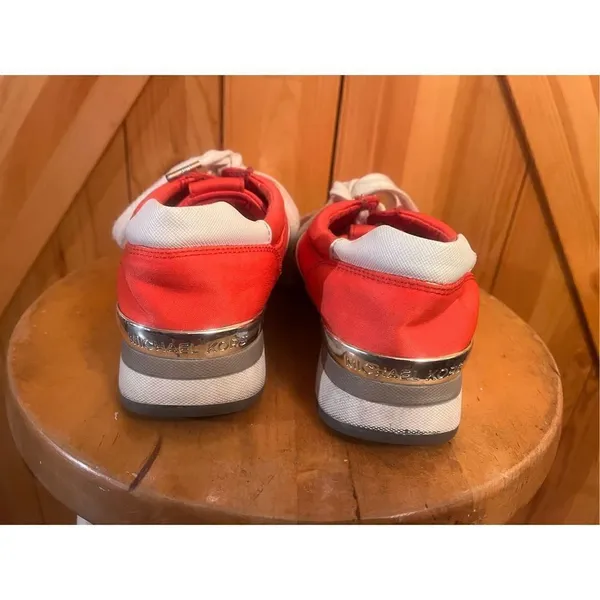 Orange/White Michael Kors Allie Model Sneakers Women'S Size Us 6.5m - Image 4