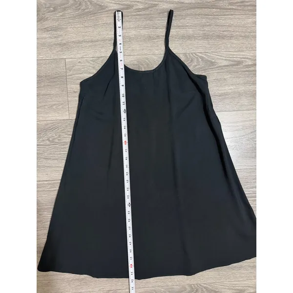 Wild Fable Slip Mini Dress XS Ebony Black Rayon Scoop Back Adjustable Gothic - Image 6