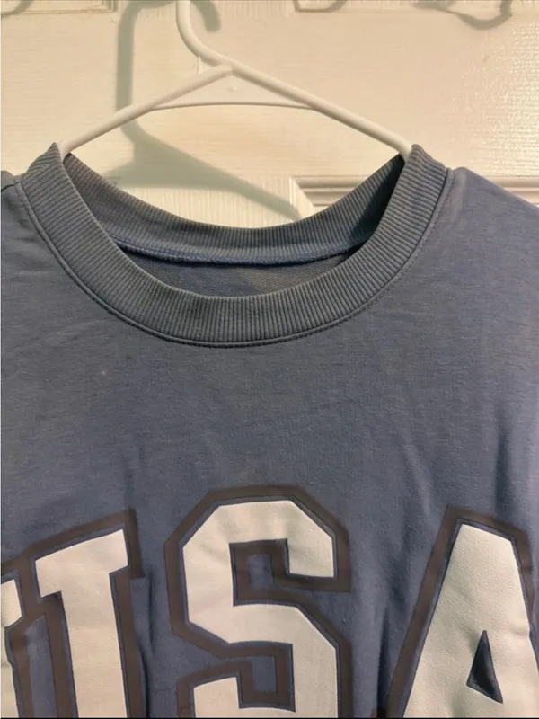 USA Light Blue Crewneck Sweatshirt - Unisex - Image 2