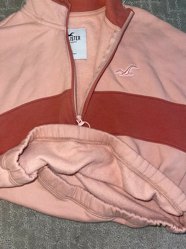 Pink Quarter Zip Sweatshirt - Image 3