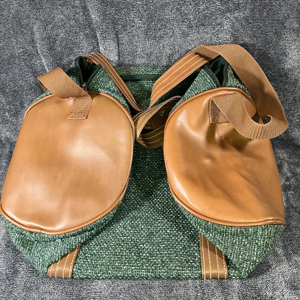 Oscar de la Renta small duffle green tweed - Image 3