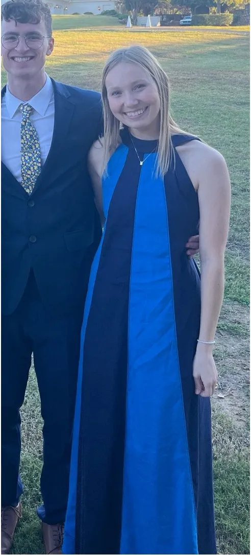 Anthropologie Blue and navy Panel Maxi Dress - Image 2