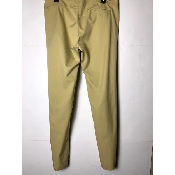 Nike Golf Pants Womens M Beige Khaki Orange Stripe Dri Fit Straight Leg - Image 12