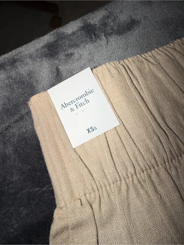 Abercrombie & Fitch Linen Blend Ultra Wide Leg Pant Size XS Short New with tag - Image 9